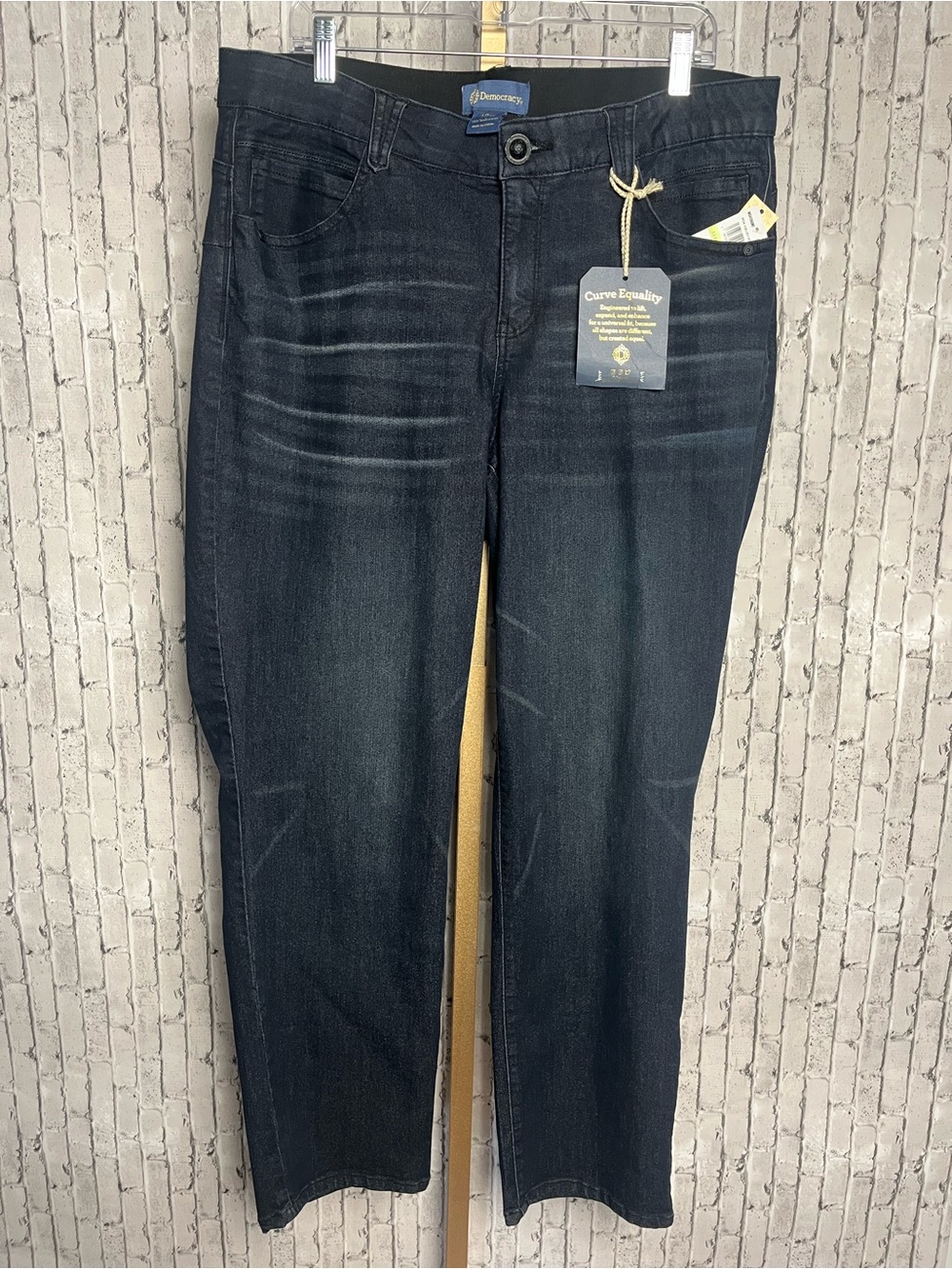 NWT Democracy Ab-solution Straight Leg Jeans Luxe Touch Dark Wash Size 18W Plus
